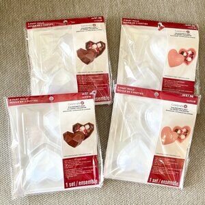 Lot of 4 NEW Celebrate It Heart Shaped Valentine’s Day Fillable Molds